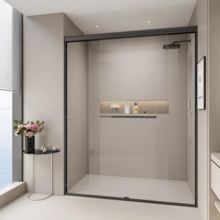 EASTANA Semi-frameless bypass bathroom sliding door AADSH6269LL
