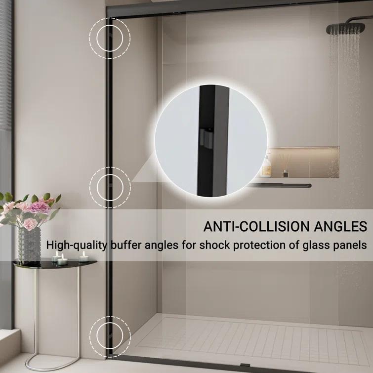 EASTANA Semi-frameless bypass bathroom sliding door AADSH6269LL