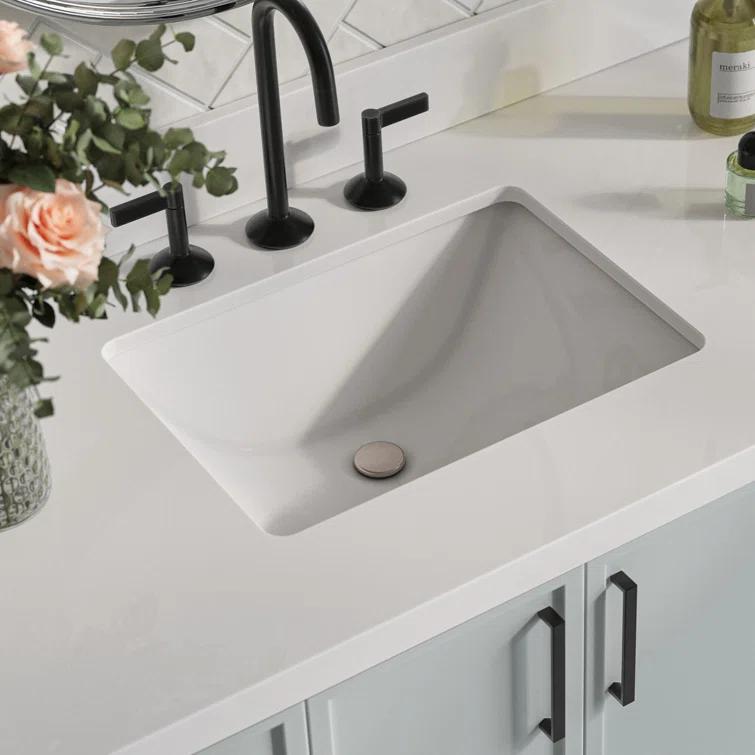 Ariel Kelly 43 Inch Single Rectangular Sink Bathroom Vanity With Quartz Countertop
