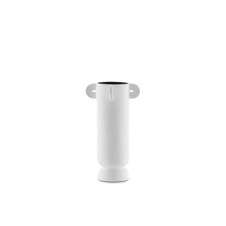 Textured White Ceramic Decorative Table Vase