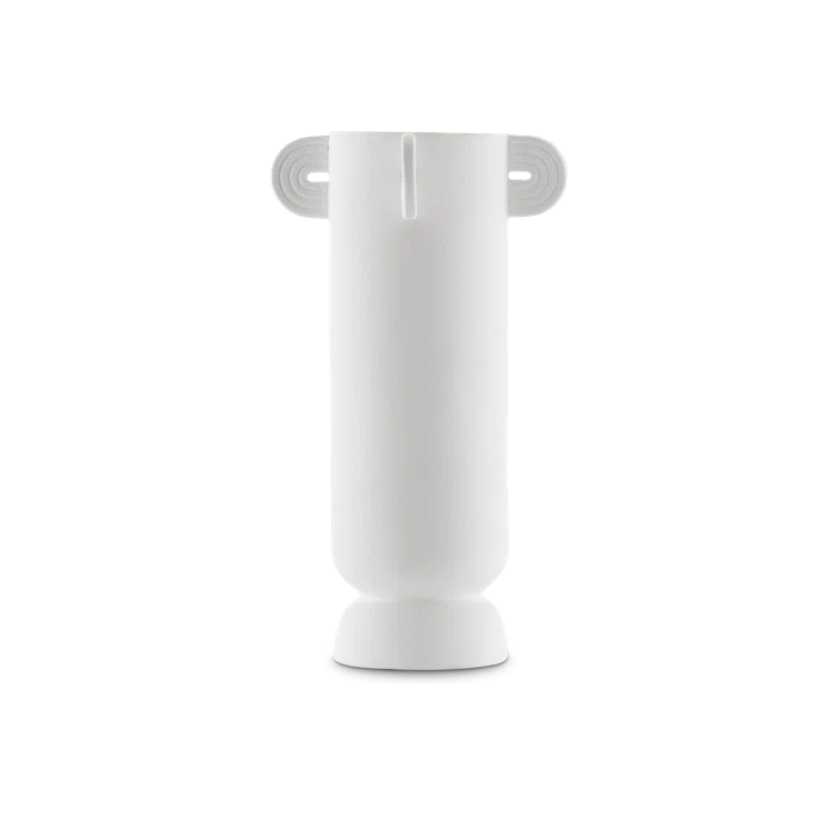 Textured White Ceramic Decorative Table Vase