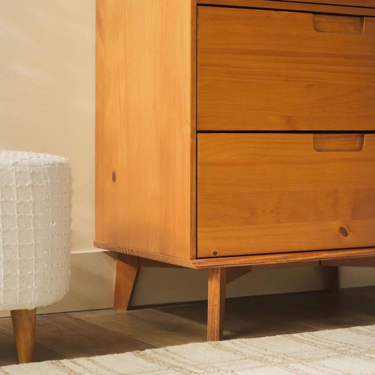 Yarber Groove 3 Drawer Solid Wood Chest