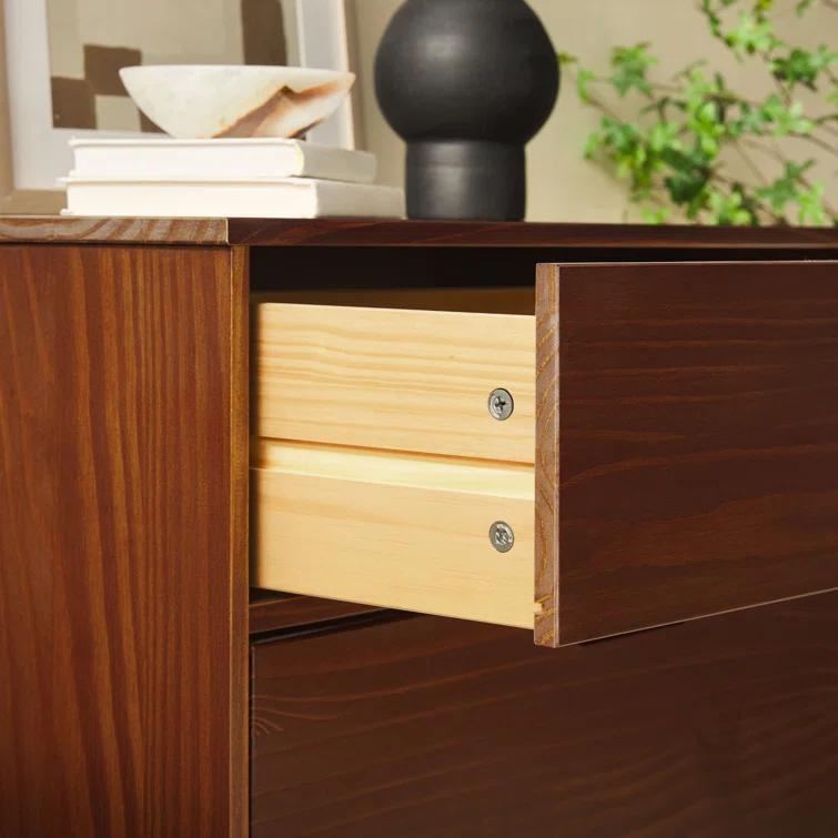 Yarber Groove 3 Drawer Solid Wood Chest