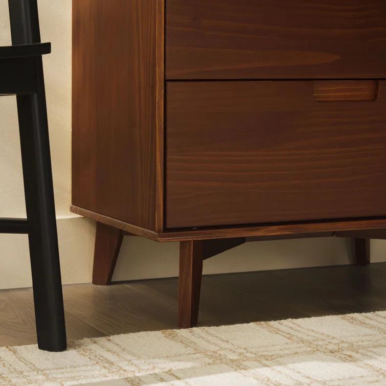 Yarber Groove 3 Drawer Solid Wood Chest