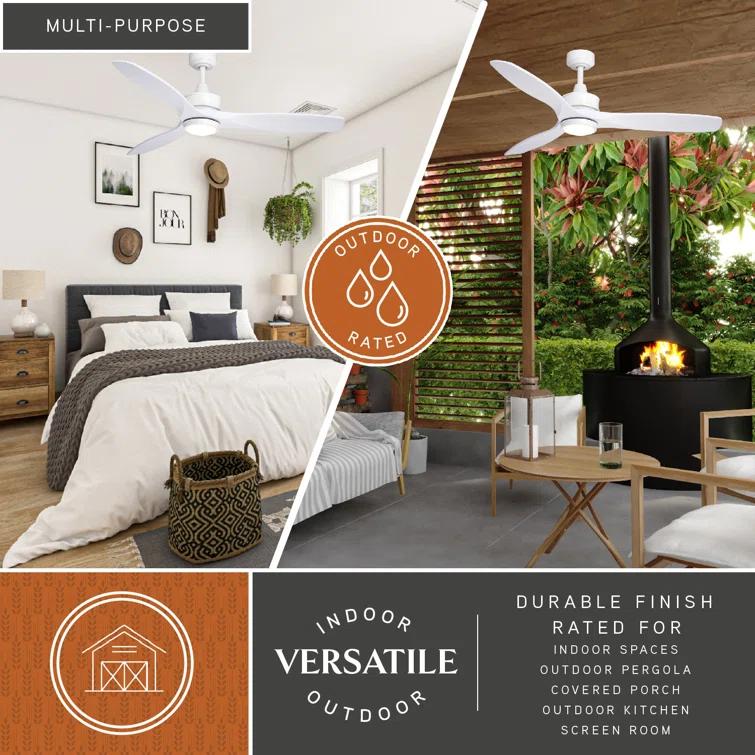 Wade Logan® Ballog 52'' Ceiling Fan with LED Lights