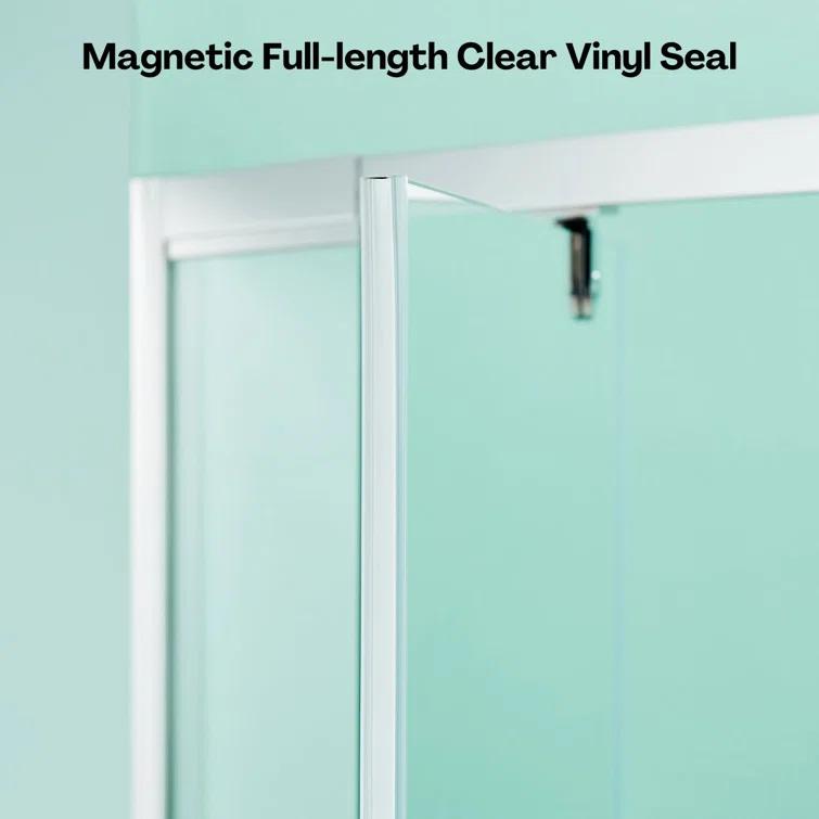 RAY'S RUGS & FLOORING LLC 12RRFR142461LTS 38-42" W x 71" H Pivot Frame Sliding Shower Door with 6mm Tempered Glass