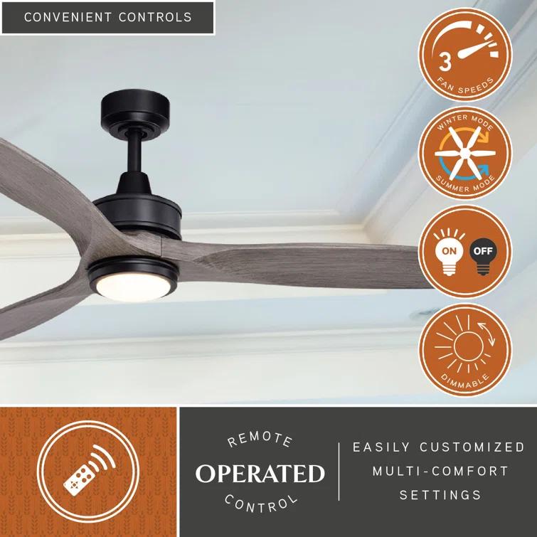 Wade Logan® Ballog 52'' Ceiling Fan with LED Lights