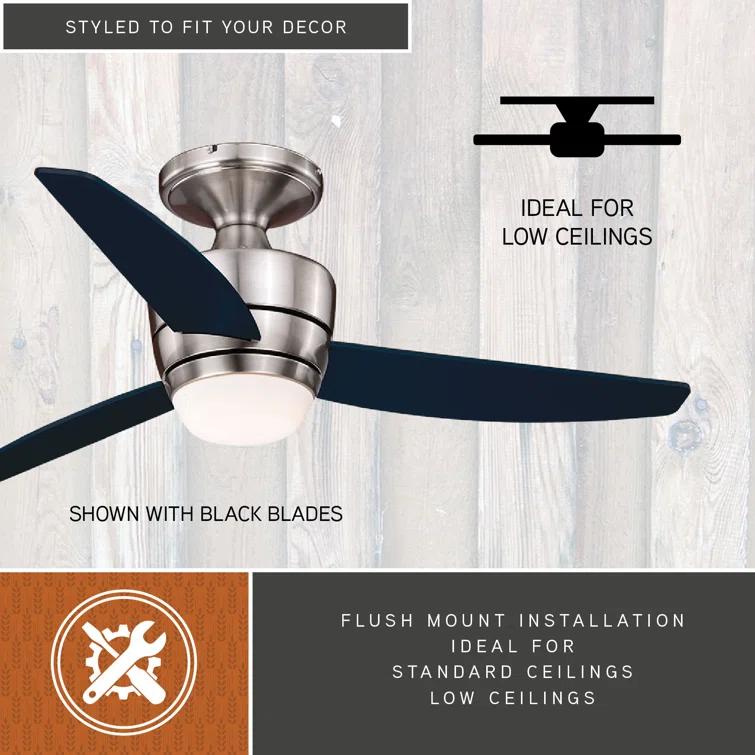 Pelham 44'' Ceiling Fan with LED Lights