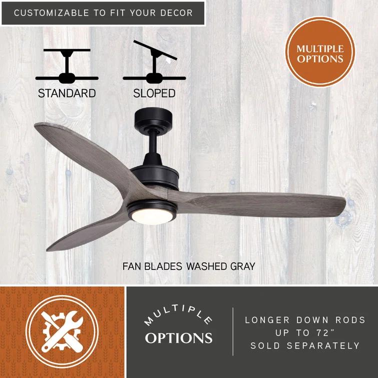 Wade Logan® Ballog 52'' Ceiling Fan with LED Lights