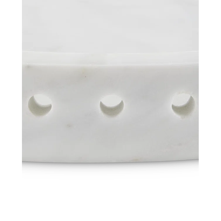 Freya Large White Marble Tray