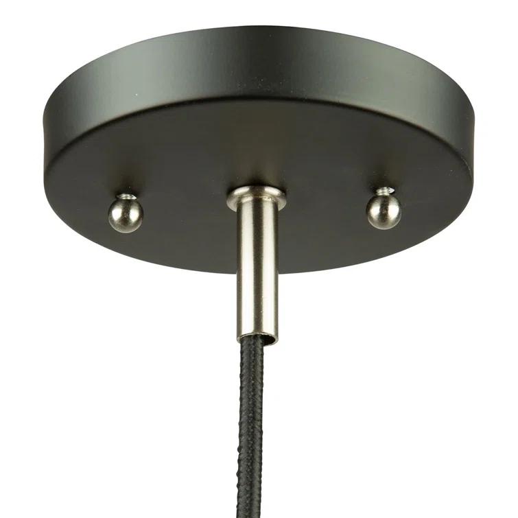 1 - Light Satin Black Shaded Pendant