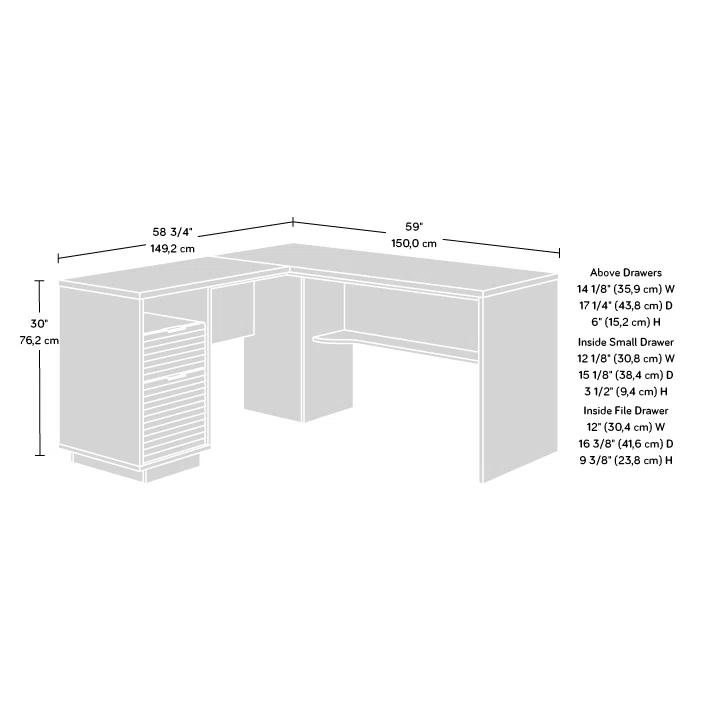 Wade Logan® Claudetta L-Shaped Executive Desk