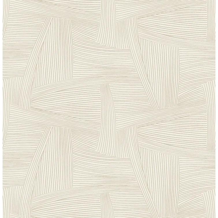 A-Street Prints Reid Black Woven Geometric Wallpaper | Perigold