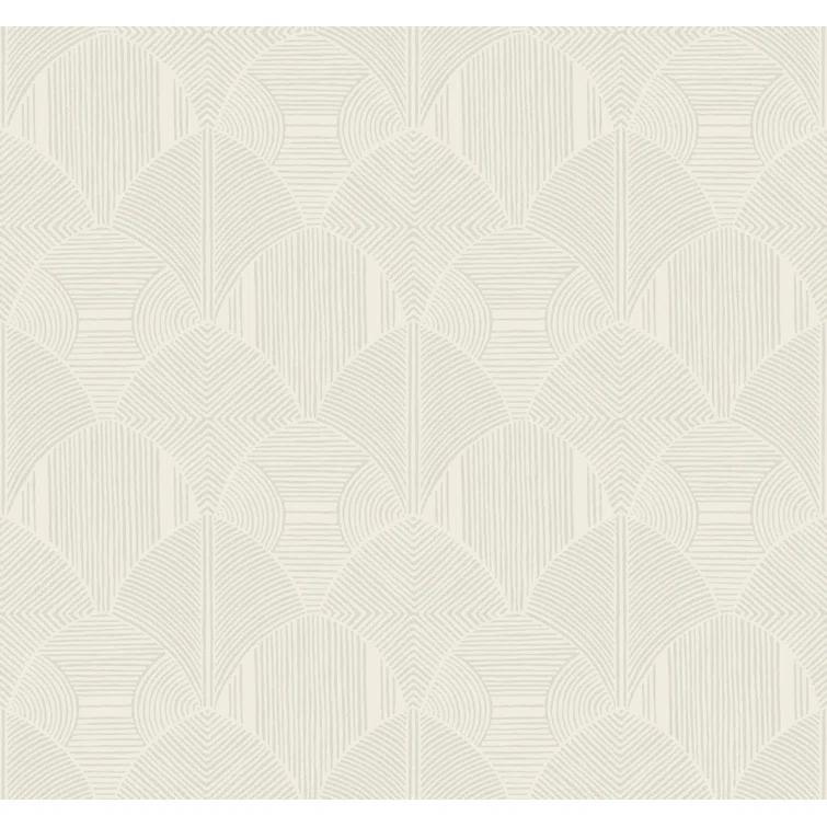 A-Street Prints Meyberg Silver Geometric Wallpaper | Perigold