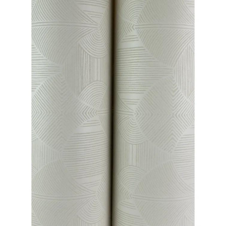 A-Street Prints Meyberg Silver Geometric Wallpaper | Perigold