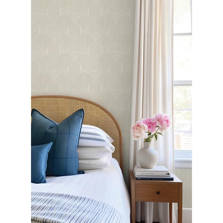 A-Street Prints Meyberg Silver Geometric Wallpaper | Perigold