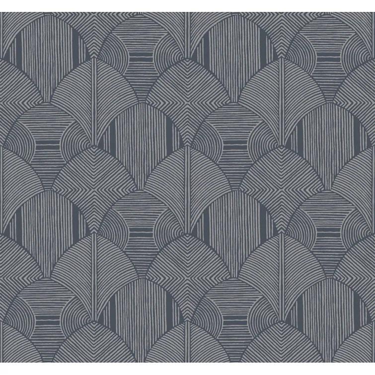A-Street Prints Meyberg Silver Geometric Wallpaper | Perigold