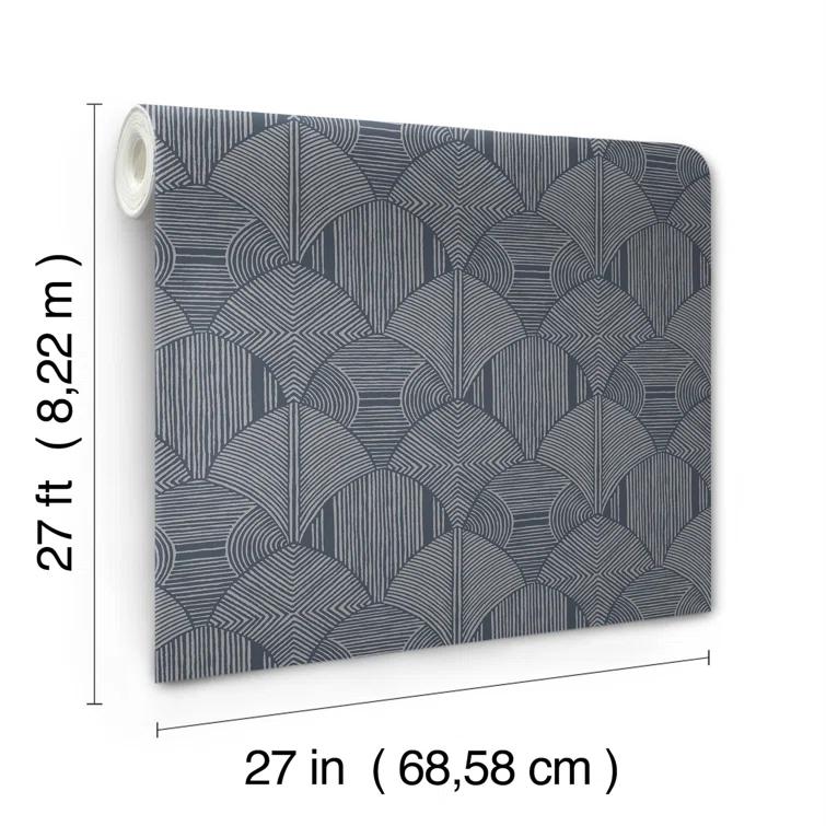 A-Street Prints Meyberg Silver Geometric Wallpaper | Perigold