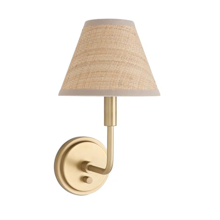 Regina Andrew Polly Sconce Single (with Rattan Shade)