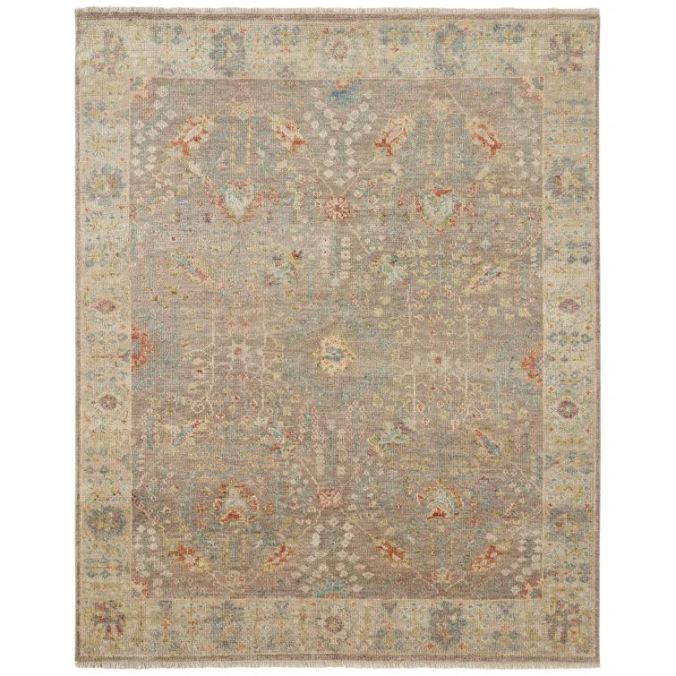 Oushak Hand Knotted Wool Oriental Rug