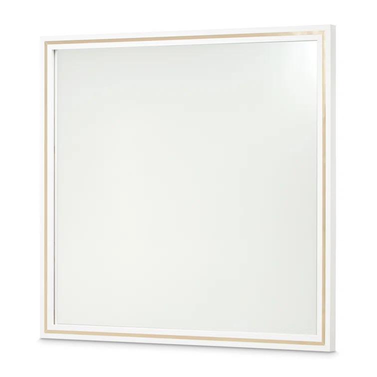 Palm Gate Dresser With Mirror - Cloud White
