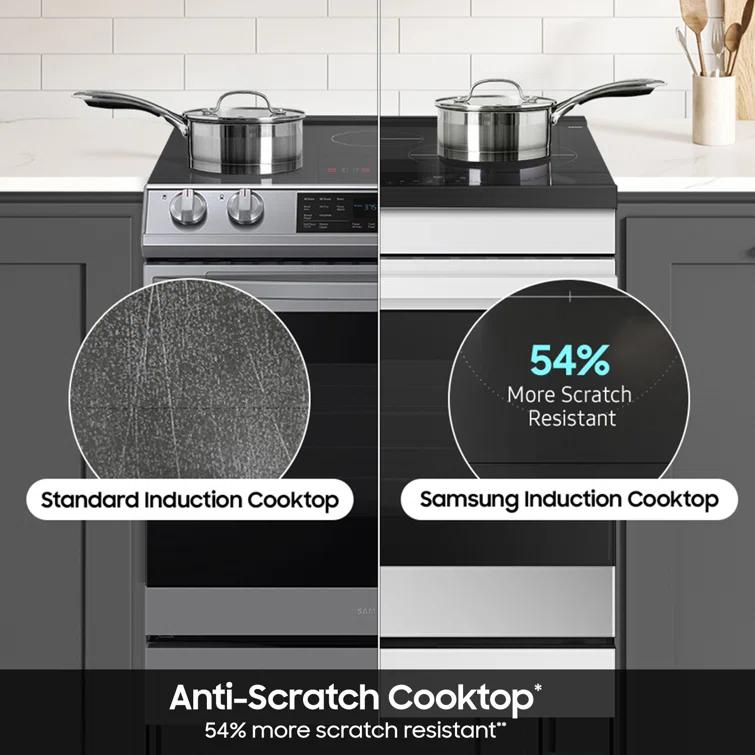 Samsung Bespoke Smart Slide-In Induction Range 6.3 cu. ft. with Ambient Edge Lighting