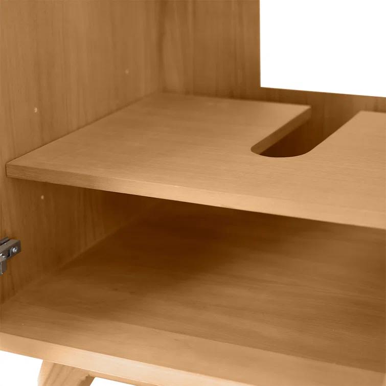 Hoult 72 in. Natural Teak Double Bathroom Vanity with Quartz Top