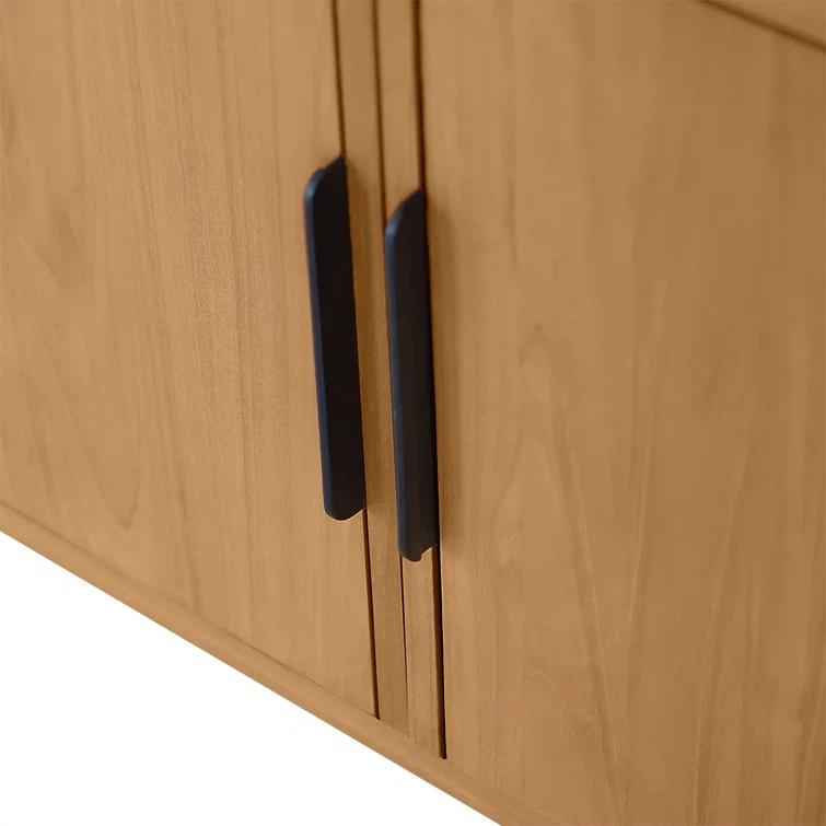 Hoult 72 in. Natural Teak Double Bathroom Vanity with Quartz Top