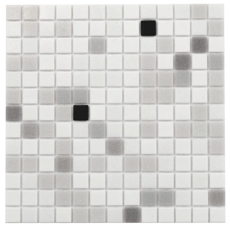 Mingles 0.8" x 0.8" Glass Mosaic Grid Wall & Floor Tile