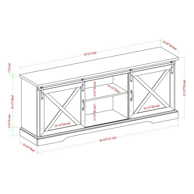 Carterton Sliding Door TV Stand for TVs