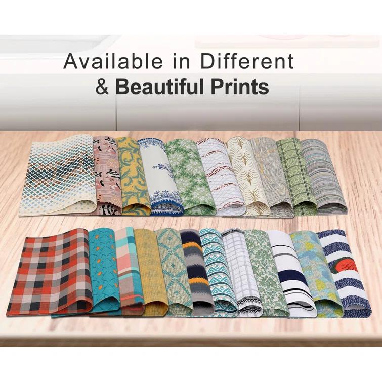Ruvanti Dining Table Rectangle Placemats 100% Cotton Multi Pattern 13x19 Inches (Set of 6)