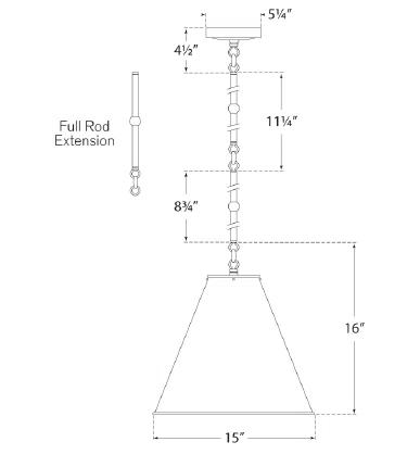 Bronze Conical Shade 17" Pendant Light