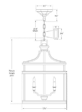 Mykonos Gilded Iron and Glass 4-Light Chandelier