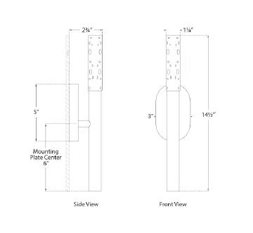Rousseau Polished Nickel Outdoor LED Bath Sconce