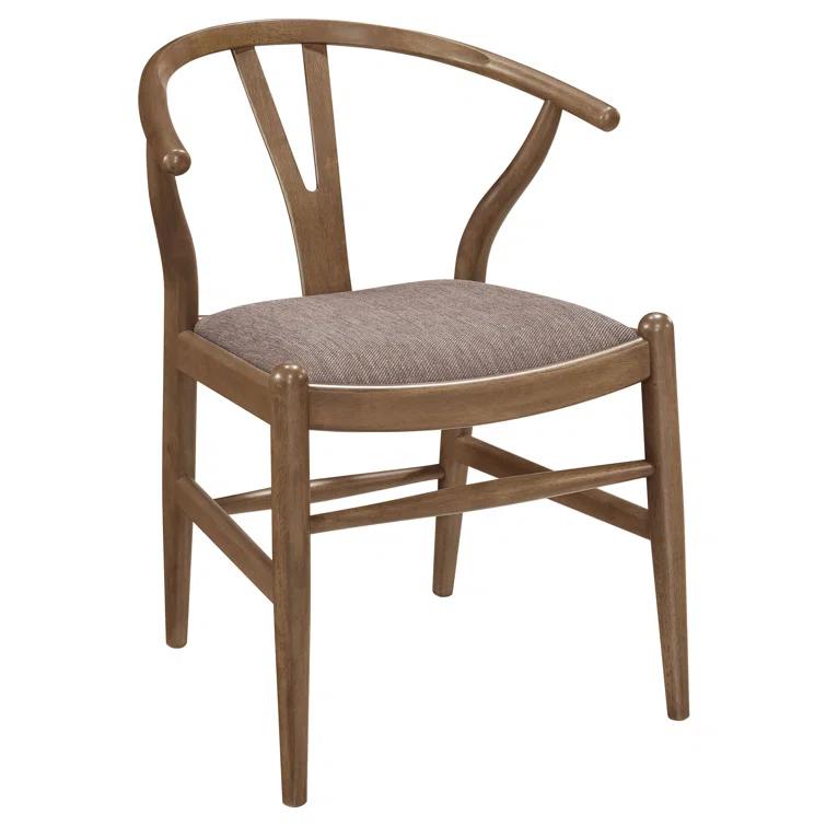 Dinah Danish Y-Shaped Back Dining Side Chair Walnut And Brown (Set Of 2)