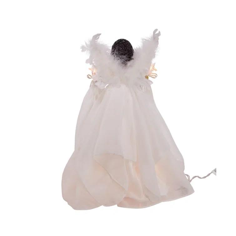 UL 10-Light Black Angel Tree Topper