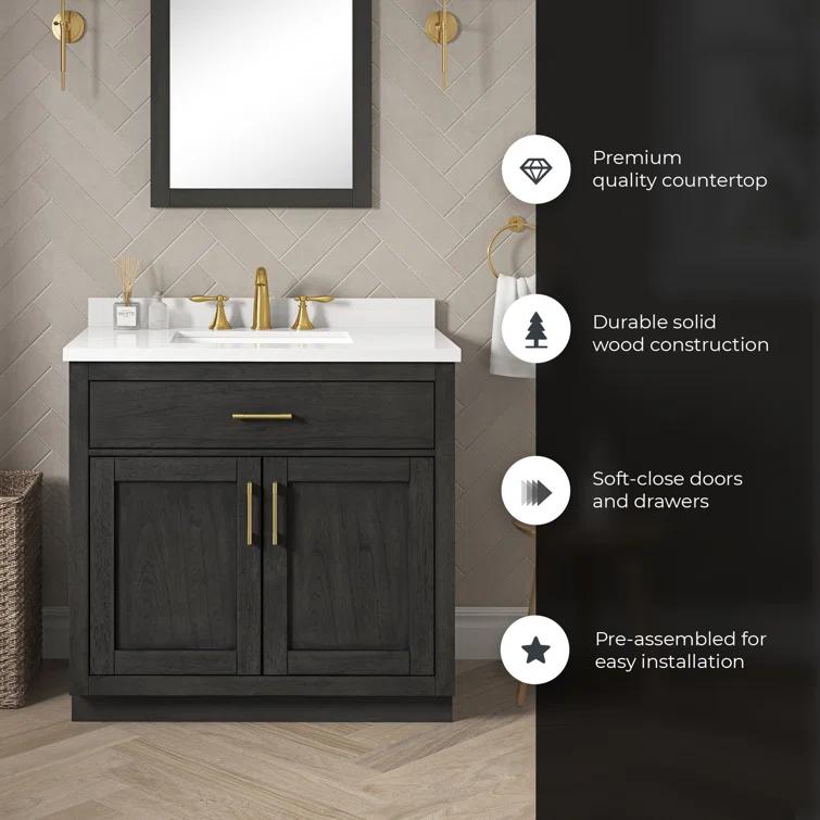 OVE Decors Bailey Single Bathroom Vanity with Premium Countertop