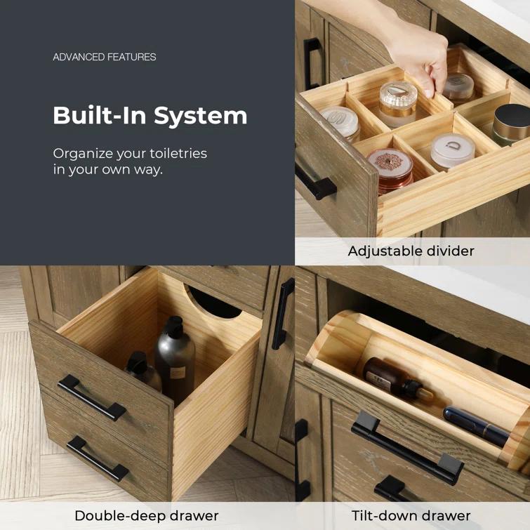OVE Decors Bailey 42" Single Bathroom Vanity with Premium Countertop
