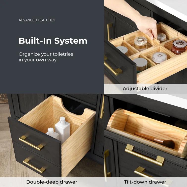 OVE Decors Bailey 42" Single Bathroom Vanity with Premium Countertop