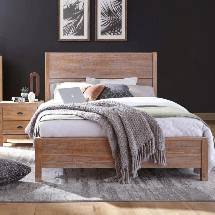 Montauk Solid Wood Panel Bed