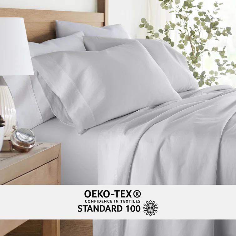 Becky Cameron Luxury Rayon From Bamboo Pillowcase Set Cooling Silky Soft Bedding (Set of 2)