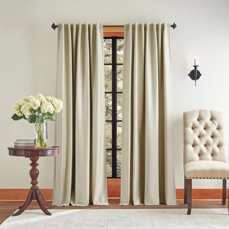 Martha Stewart Martha Stewart Spellbound Champagne Curtain Panel Pair (Set of 2)