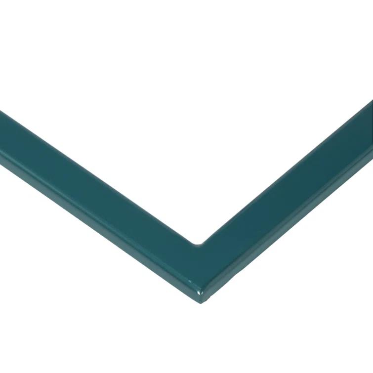 Teal Metal Slim Base Rectangular End Table
