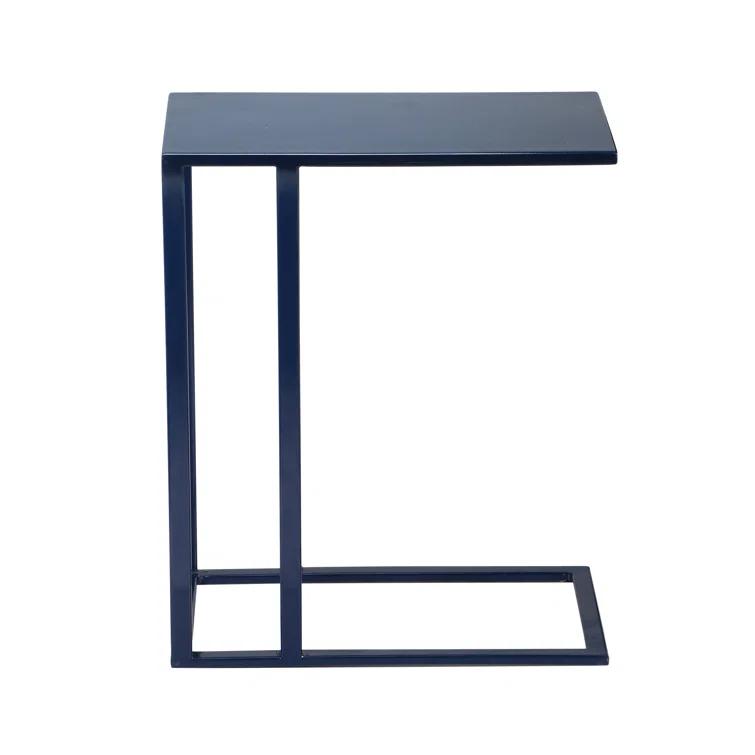 Navy Metal Slim C-Table End Table
