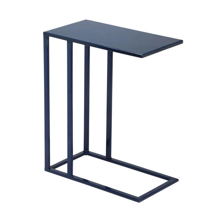 Navy Metal Slim C-Table End Table