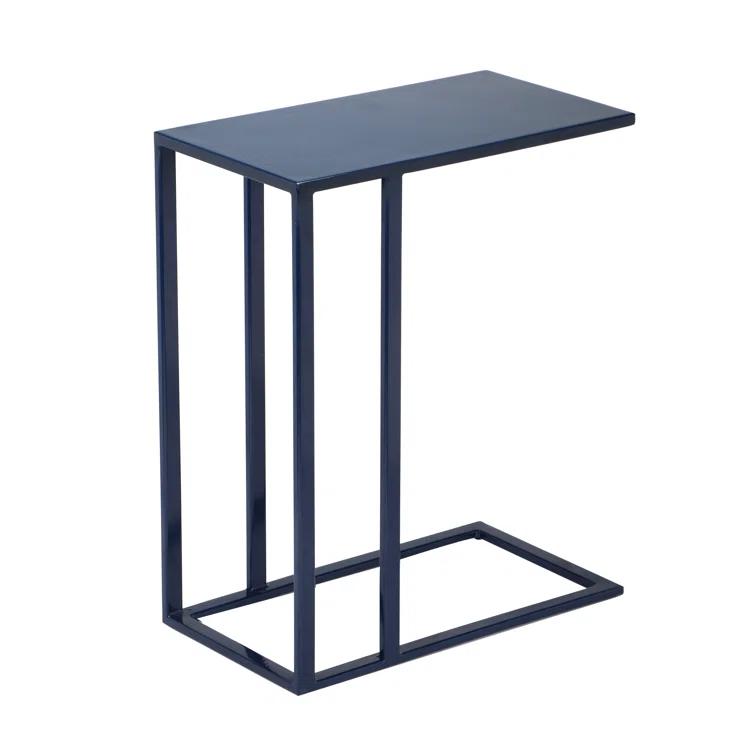 Navy Metal Slim C-Table End Table