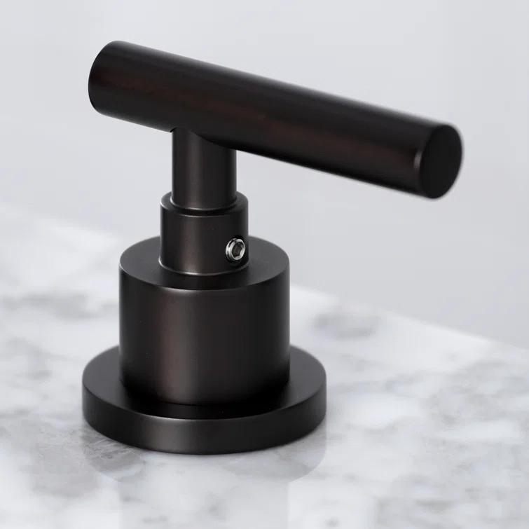Kingston Brass FSC8925CML Kingston Brass Manhattan Two-Handle 3-Hole Deck Mount Widespread Bathroom Faucet with Brass Pop-Up Drain