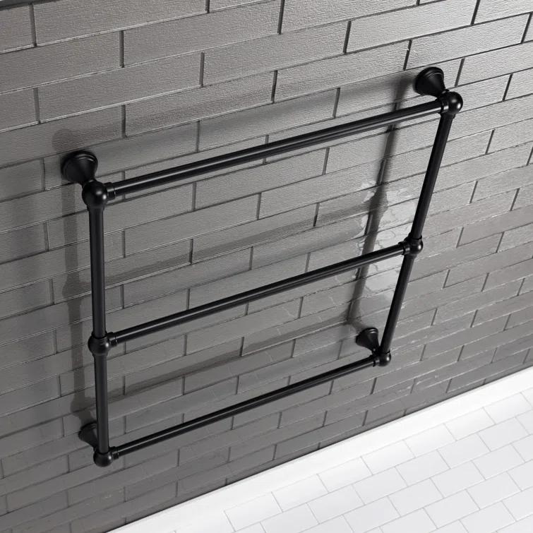 Kingston Brass Maximilien 30-Inch Wall Mount 3-Bar Towel Rack