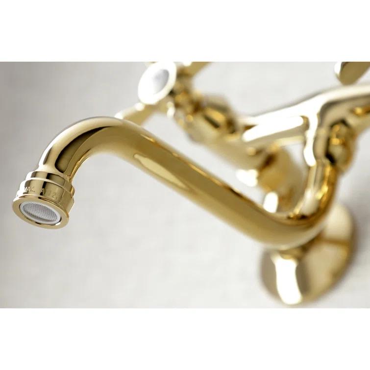Kingston Brass Essex Two-Handle 2-Hole Wall Mount Bathroom Faucet