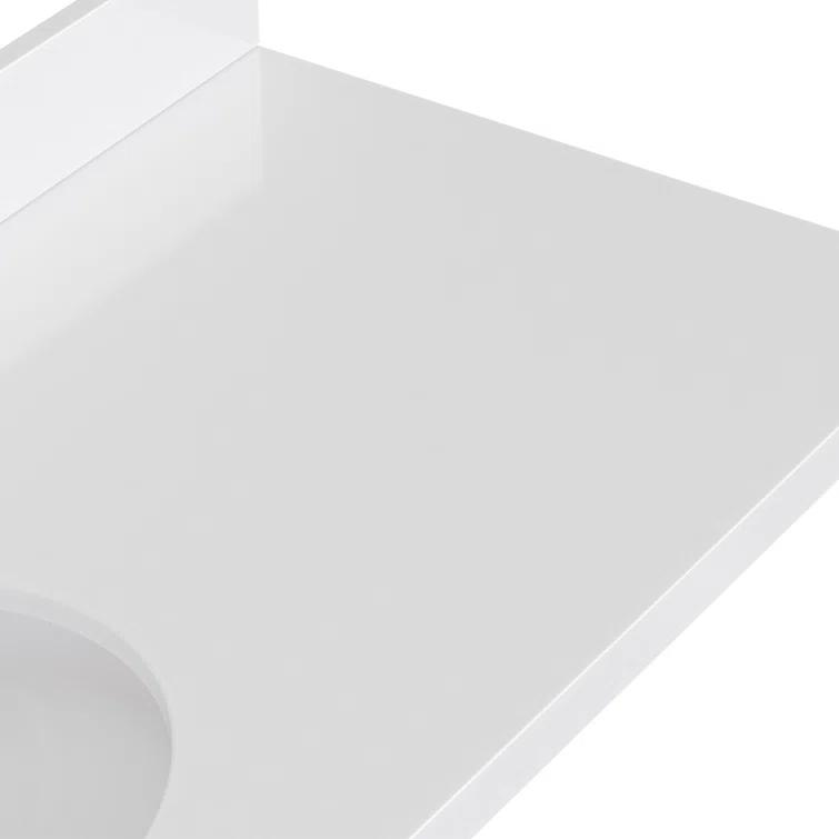 Ariel Bath Ariel Monrow 67 Inch Single Oval Sink Bathroom Vanity With Pure White Quartz Countertop